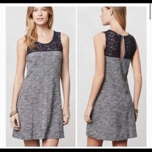 Anthropologie Lilka lace heathered flare dress